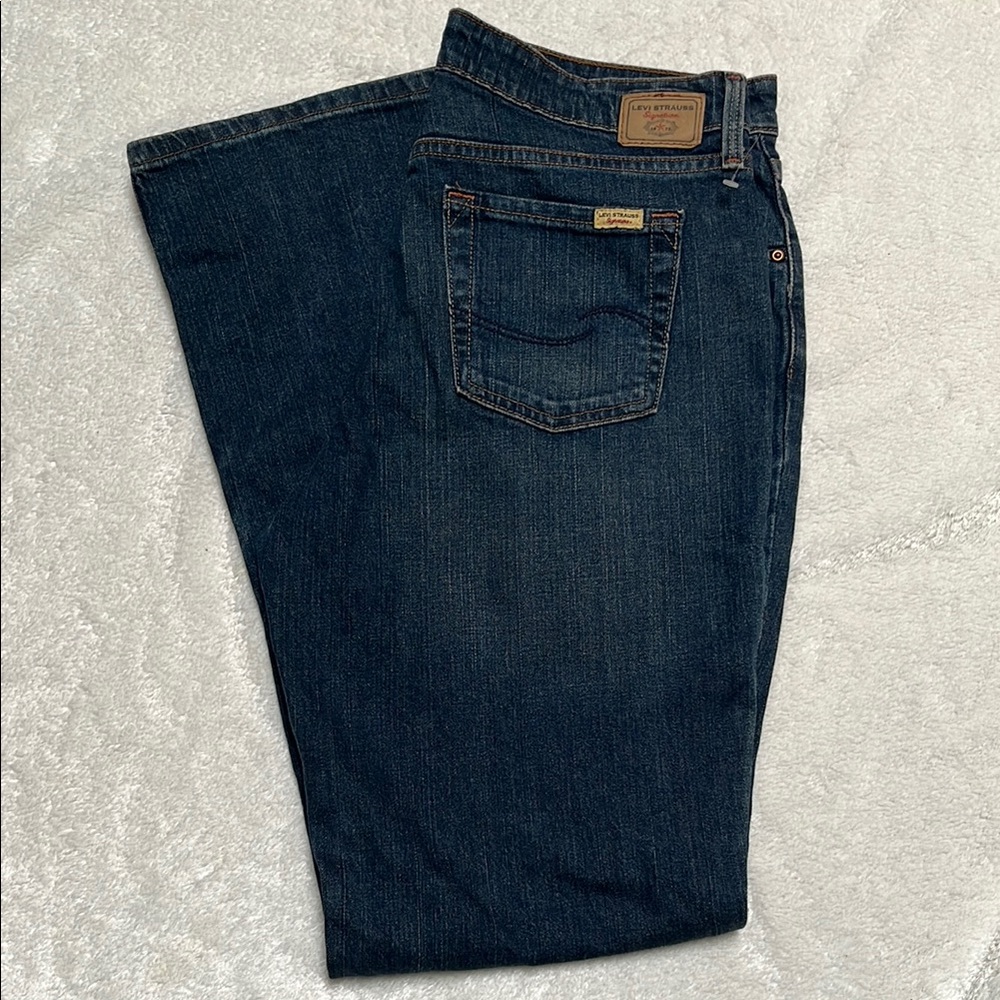 Signature by Levi Strauss Blue Straight Leg Jeans